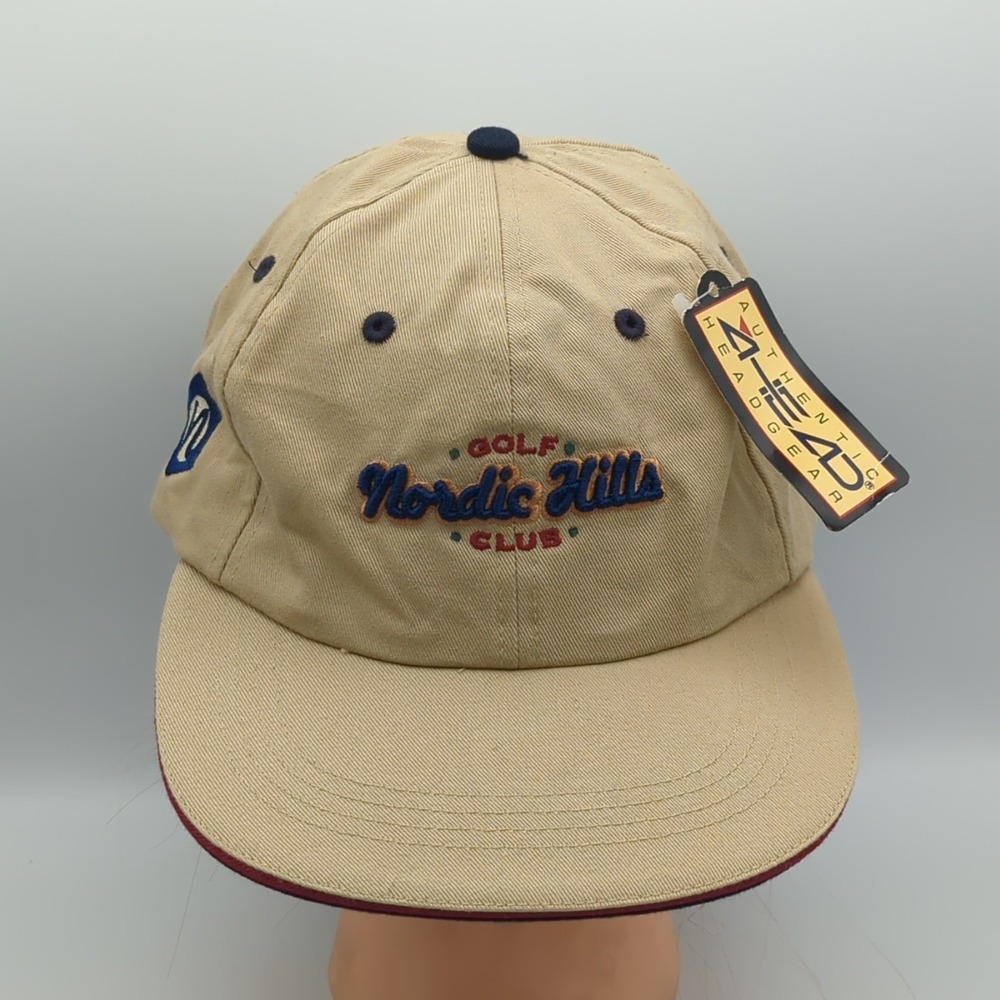 Nordic Hills Golf Club Hat Ahead Authentic Headgear Chino Cap Vintage Golf